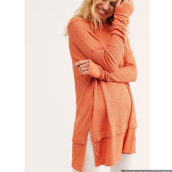 Free People North Shore Thermal Knit Tunic Top XS - Picture 3 of 10